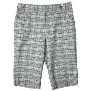 Nike Golf Womens Size 8 Plaid Bermuda Shorts Preppy Casual Summer